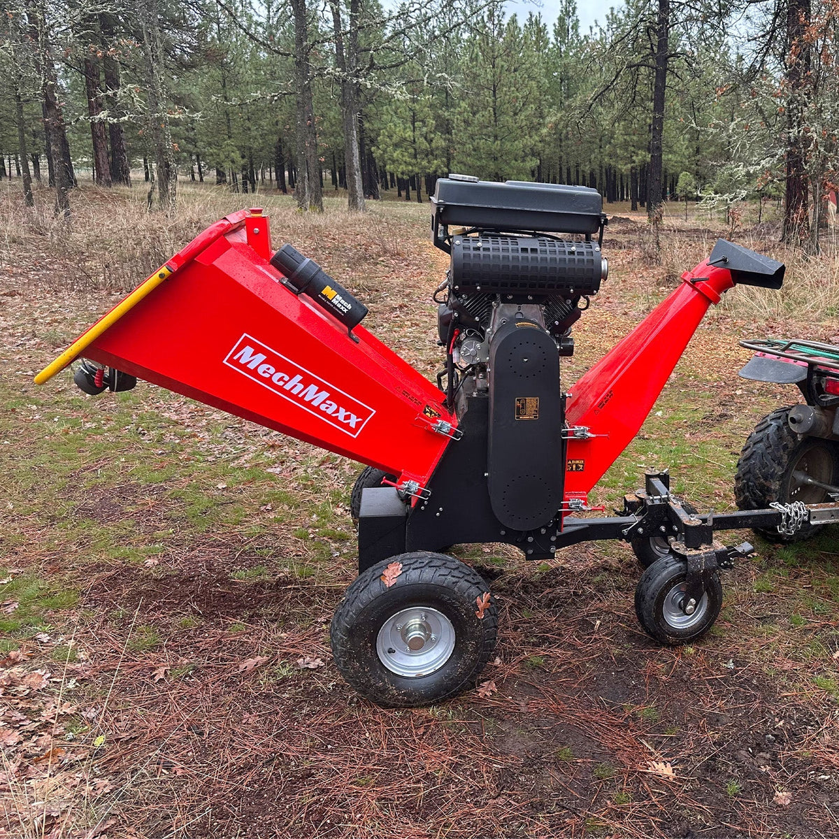 3-Point PTO Stump Grinder & 8 inch ZONSEN E-Start 1000cc 35hp Gas Powered Wood Chipper Bundle, SG24 & B200