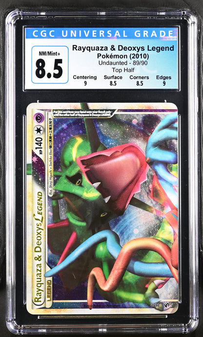 Rayquaza & Deoxys LEGEND - CGC Graded Sequential Cert # Pair (Top & Bottom Half) - Undaunted (2010)