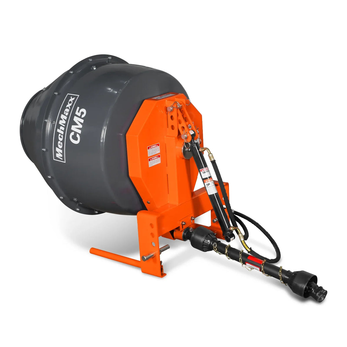 5 Cu-Ft 3-Point Hitch Cement Mixer, PTO Shaft Included, Category 1 & 2 Hookup