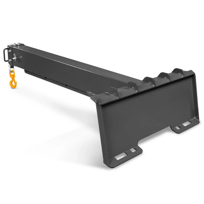 Adjustable Skid Steer Crane Jib Attachment, Manual Telescopic Manual Telescoping 6 FT - 10 FT, 5000 lbs Max Capacity, SSCJ50