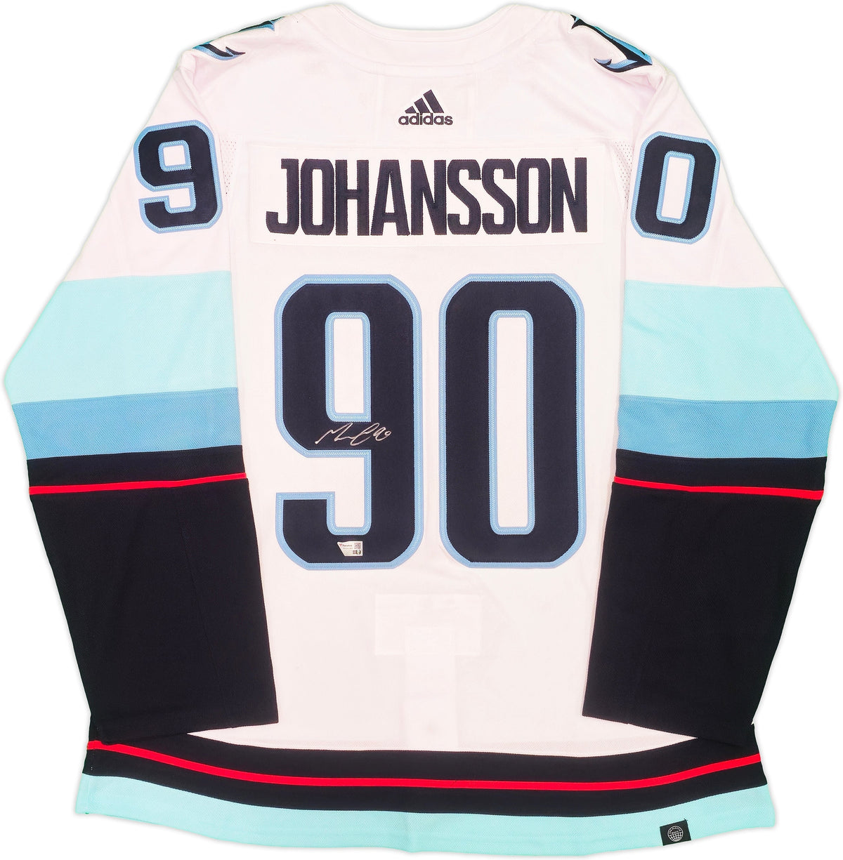 Seattle Kraken Marcus Johansson Autographed White Adidas Authentic Jersey Size 54 With Inaugural Season Patch Fanatics Holo