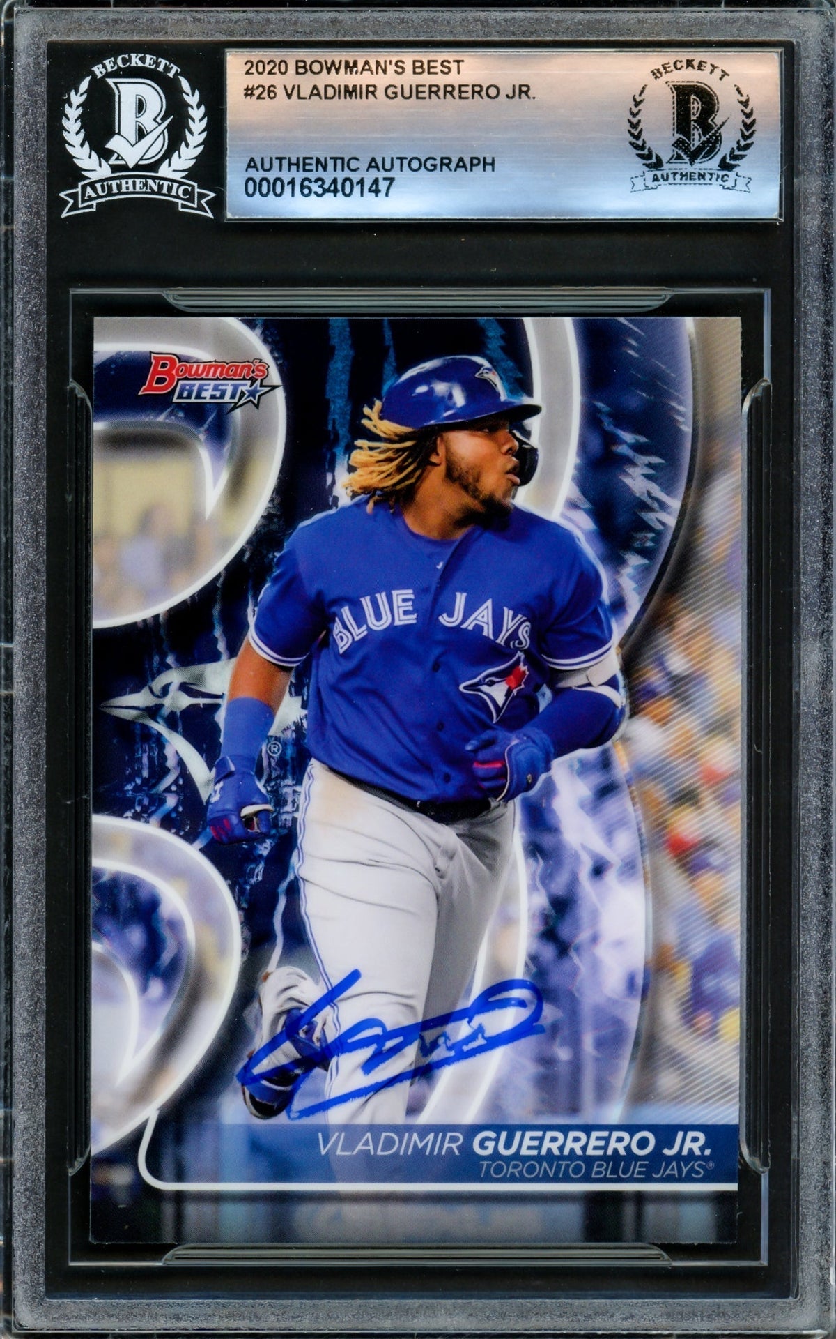 Vladimir Guerrero Jr. Autographed 2020 Bowman's Best Card #26 Toronto Blue Jays Beckett BAS #16340147
