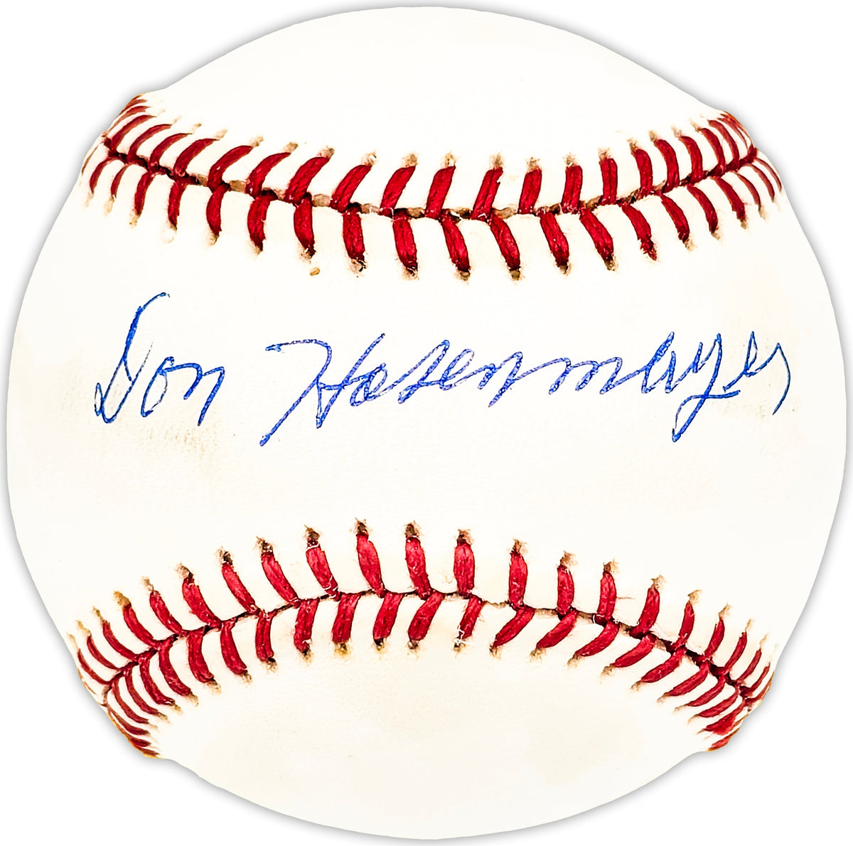 Don Hasenmayer Autographed Official NL Baseball Philadelphia Phillies Beckett BAS QR #BM25489
