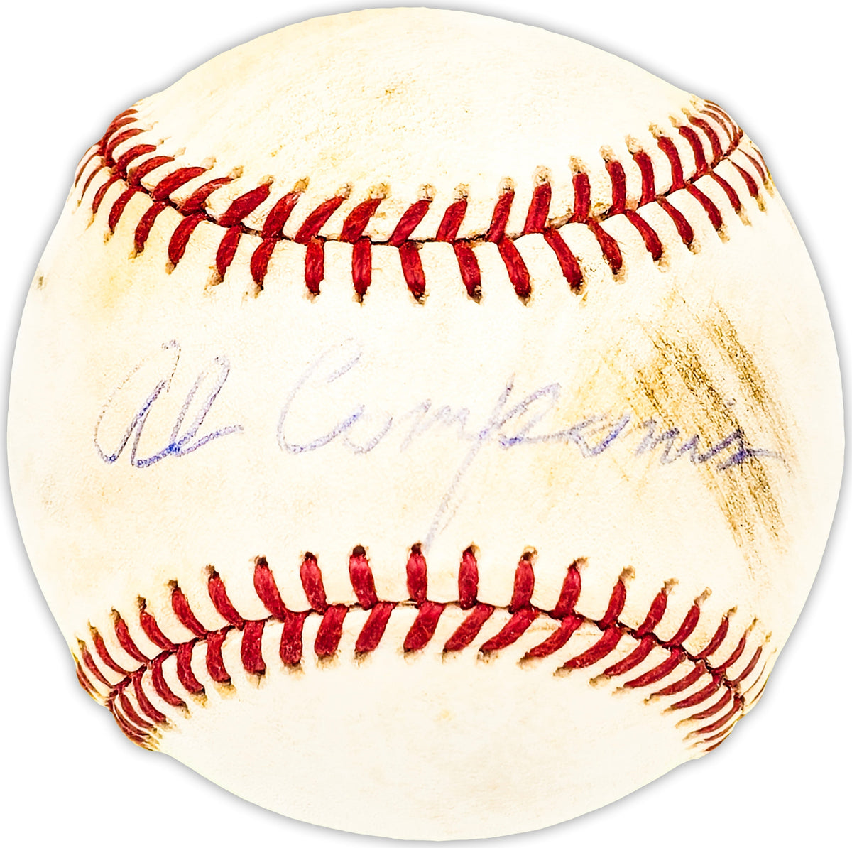 Al Campanis Autographed Official NL Baseball Brooklyn Dodgers Beckett BAS QR #BM25334