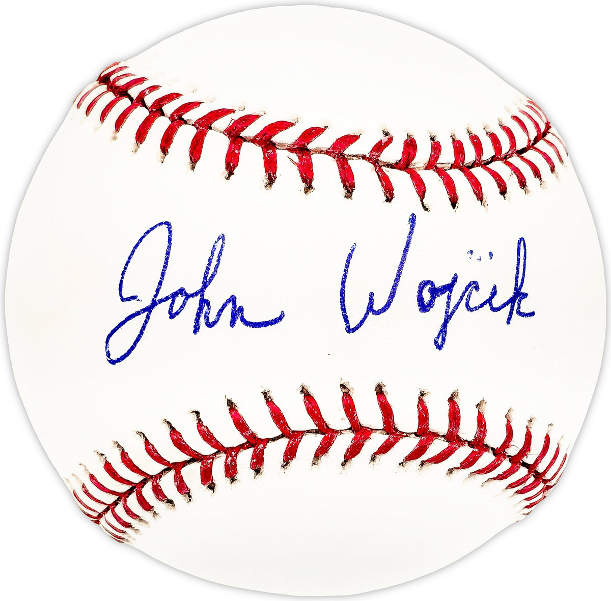 John Wojcik Autographed Official MLB Baseball KC A's