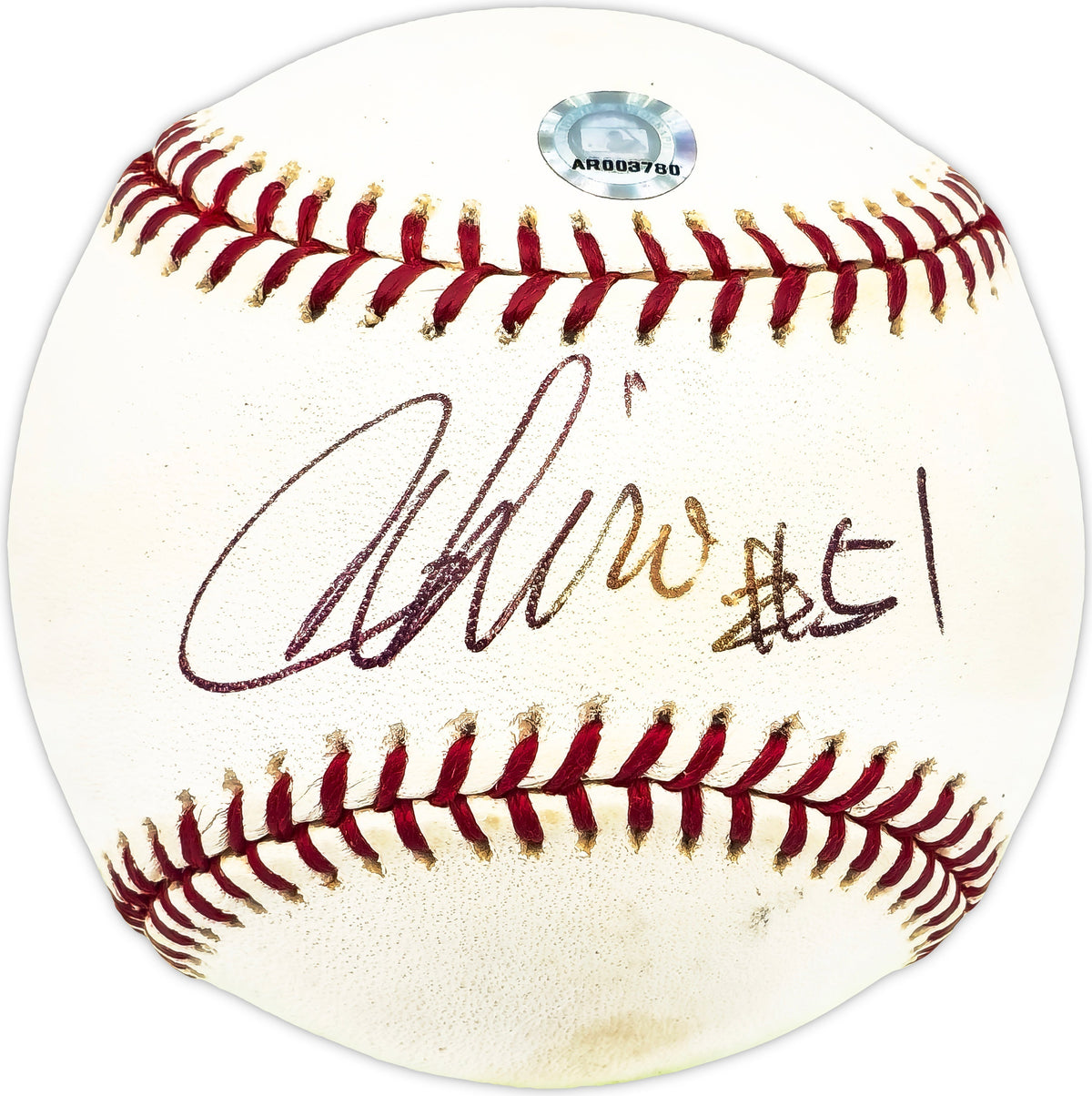 Ichiro Suzuki Autographed Official MLB Baseball Seattle Mariners "#51" (Pre Rookie Signature From 2/3/2001) MLB Holo #AR003780