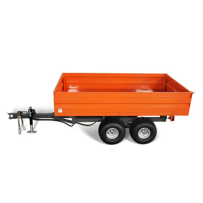 3-Point PTO Stump Grinder & 2-Ton Heavy-Duty Dump Trailer Bundle, SG24 & DT4X8