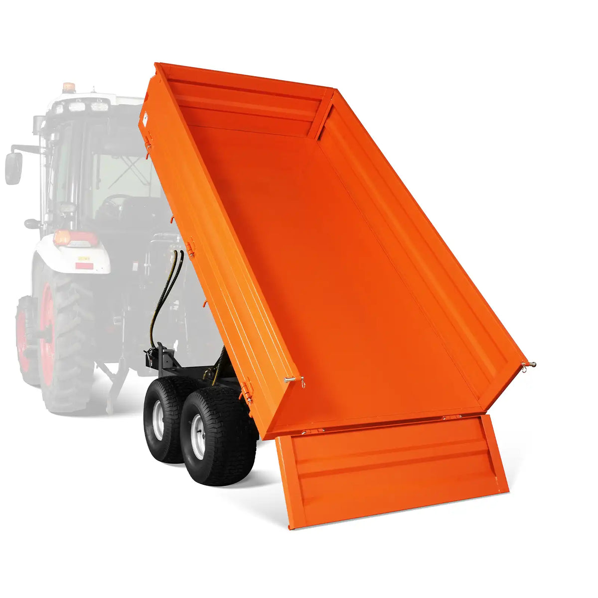 3-Point PTO Stump Grinder & 2-Ton Heavy-Duty Dump Trailer Bundle, SG24 & DT4X8