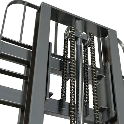 2640lbs Electric Straddle Stacker,  98" Lift,  Adjustable Legs & Forks,  F26-98SLA
