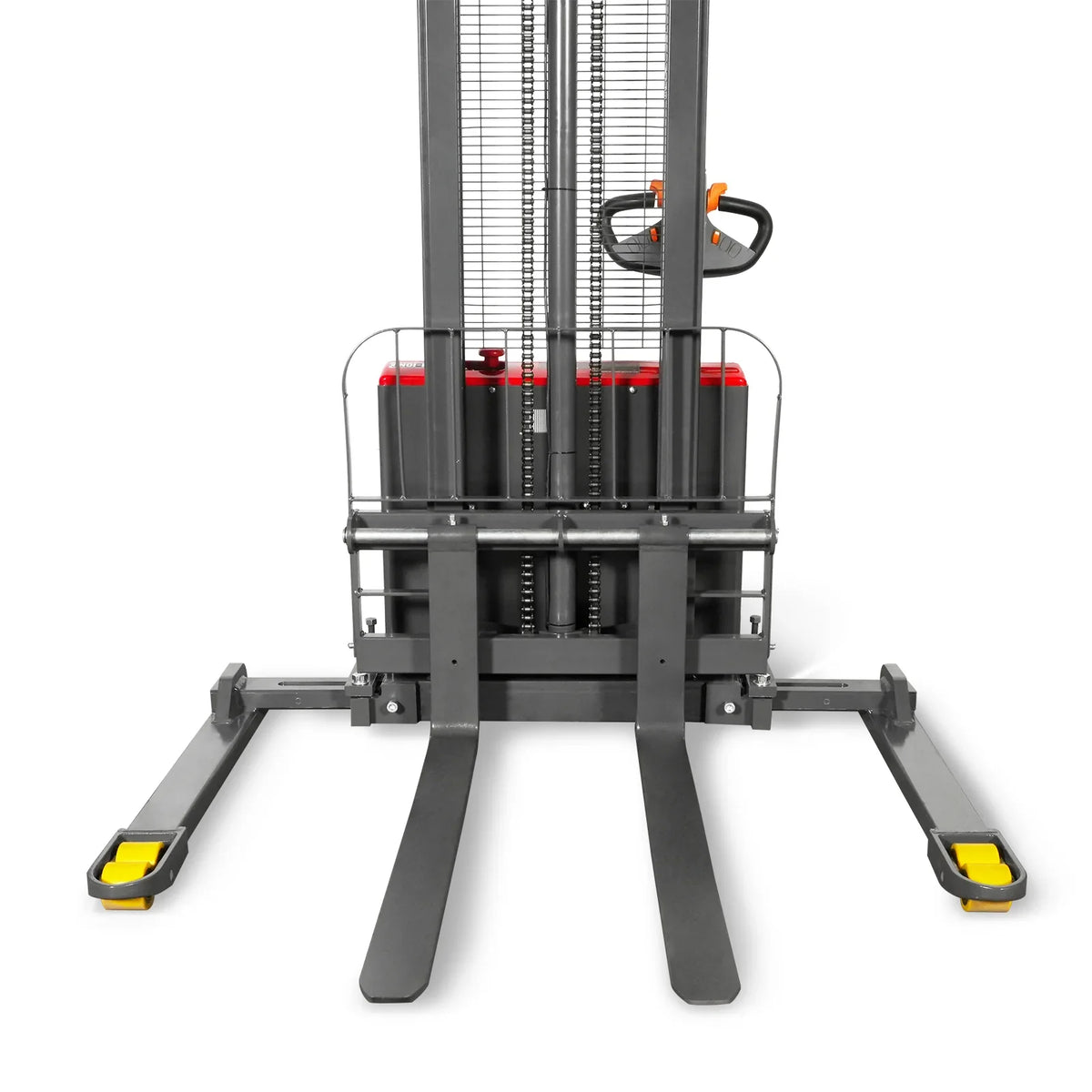 2640lbs Electric Straddle Stacker,  118" Lift,  Adjustable Legs & Forks,  F26-118SLA