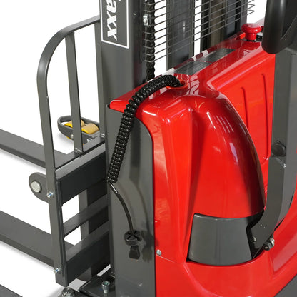 2640lbs Lithium-ion Electric Straddle Stacker,  98" Lift,  Adjustable Legs & Forks,  F26-98S