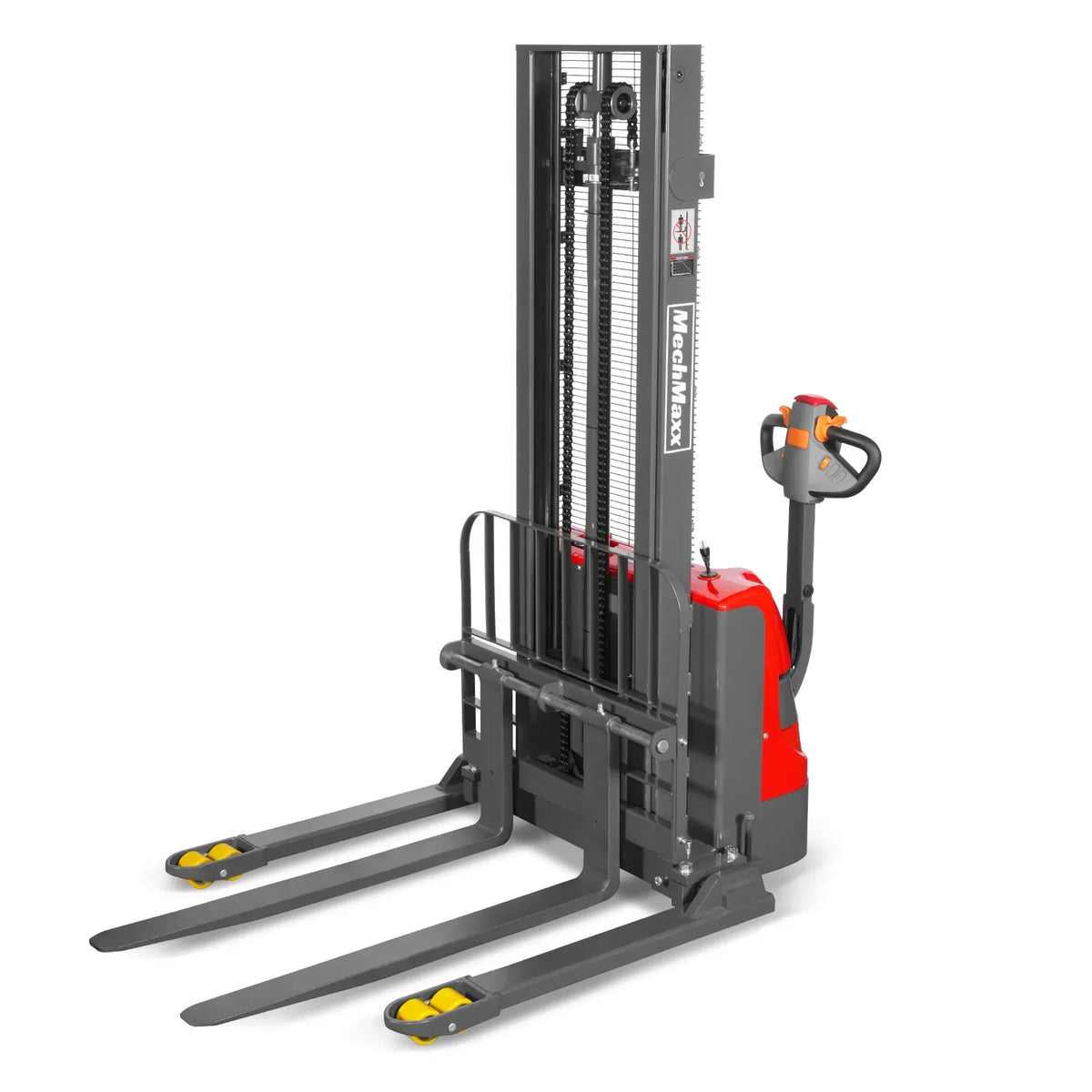 2640lbs Electric Straddle Stacker,  118" Lift,  Adjustable Legs & Forks,  F26-118SLA