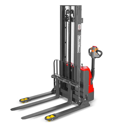 2640lbs Electric Straddle Stacker,  118" Lift,  Adjustable Legs & Forks,  F26-118SLA