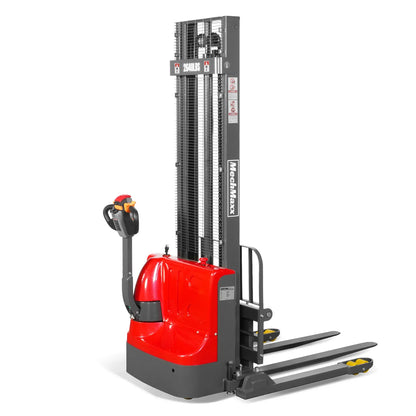 2640lbs Lithium-ion Electric Straddle Stacker,  138" Lift,  Adjustable Legs & Forks,  F26-138S