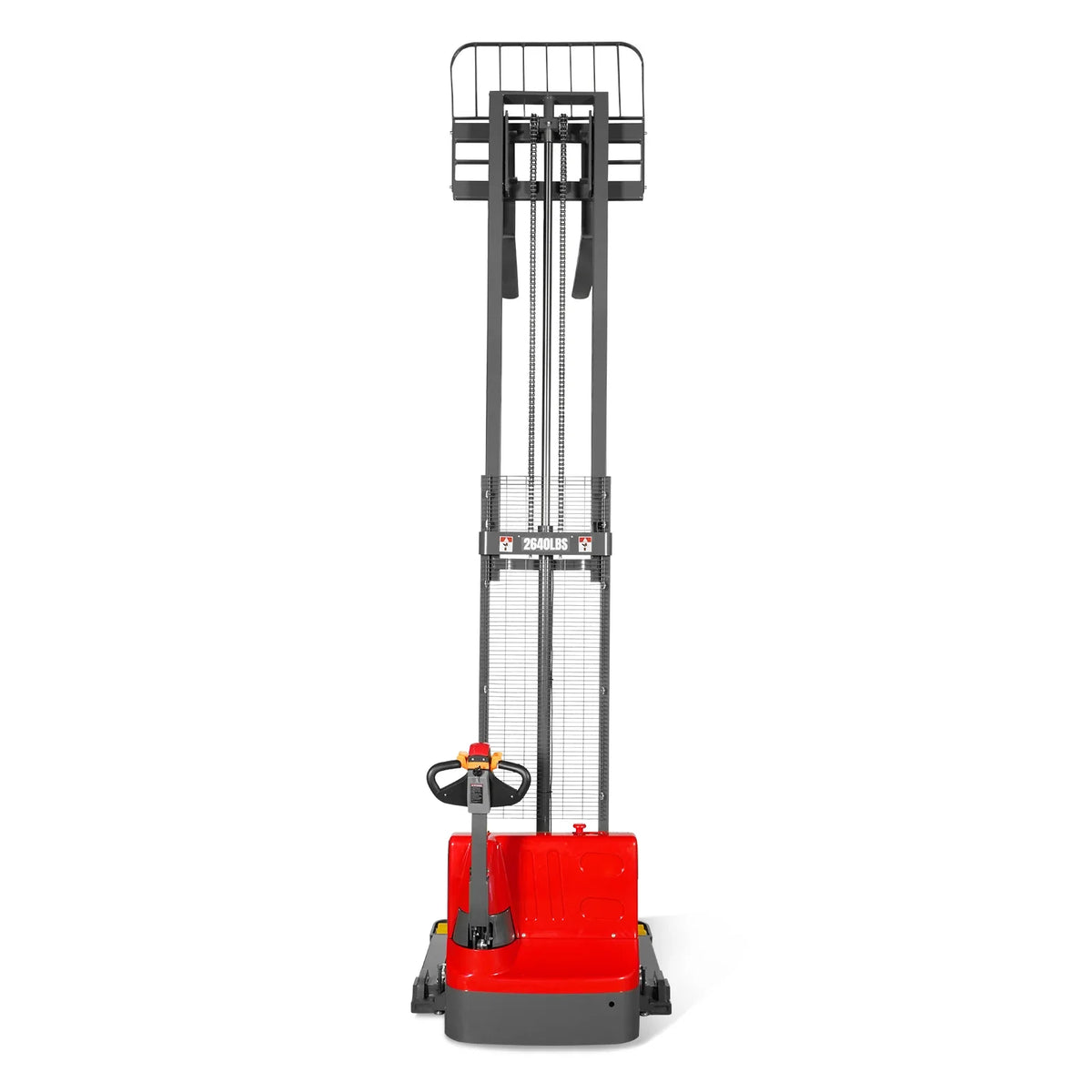 2640lbs Lithium-ion Electric Straddle Stacker,  138" Lift,  Adjustable Legs & Forks,  F26-138S