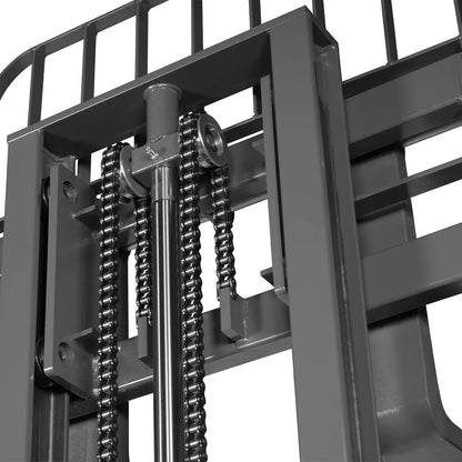 3300lbs Lithium-ion Electric Straddle Stacker,  118" Lift,  Adjustable Legs & Forks,  F33-118S