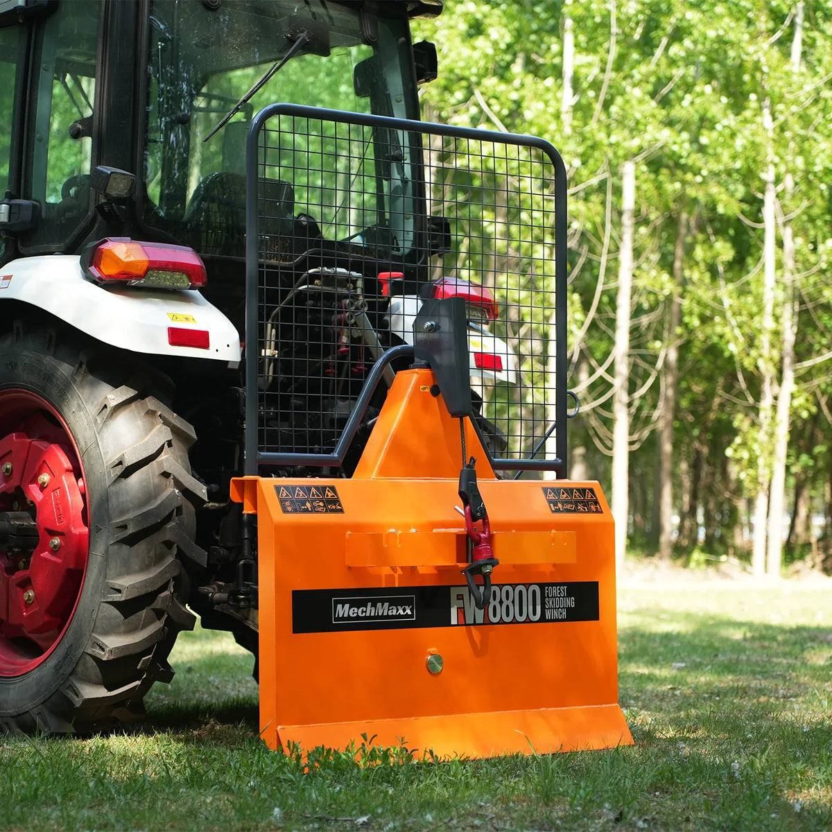 3-Point PTO Stump Grinder & 4" PTO Wood Chipper & Forestry Log Skidding Winch  Bundle, SG24 & BX42S &FW8800