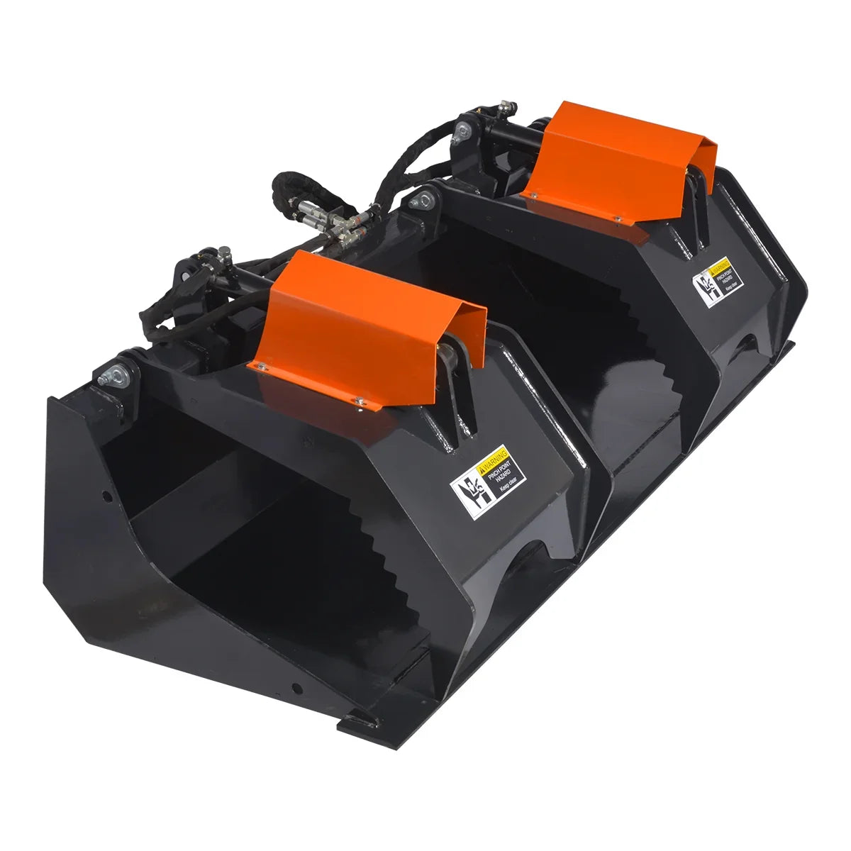 72” Skid Steer Solid Bottom Grapple Bucket, 38.5in Grab Opening, 3000lbs Capacity , SWG72