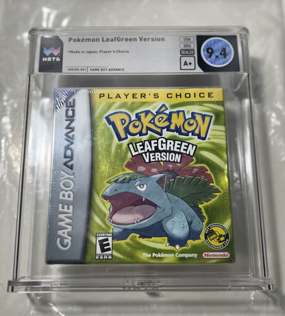 [WATA Graded 9.4 SEALED A+] Pokémon Leaf Green Version (Player's Choice) Gameboy Advance [GBA - 2004]