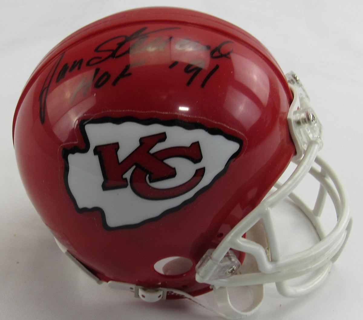 Jan Stenerud Signed Rawlings Auto Mini Helmet JSA Q97775