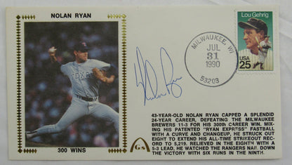 Nolan Ryan Signed Auto Envelope JSA CM07353