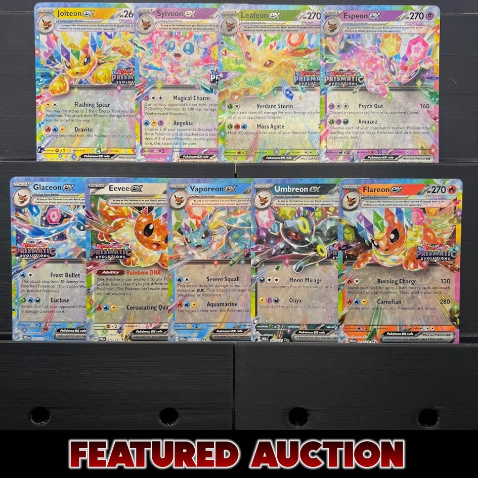 Prismatic Evolutions Stamped Eeveelution Master Set