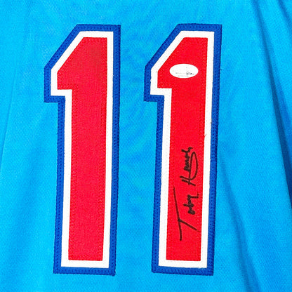 Toby Harrah Signed Texas Blue Baseball Jersey (JSA)