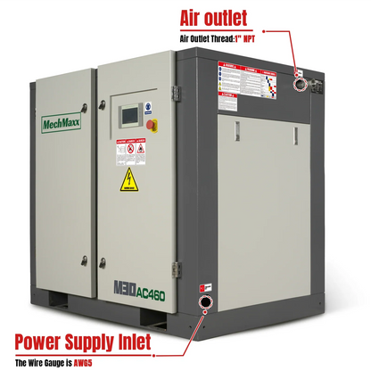 30HP Rotary Screw Air Compressor - 106 CFM,  116 PSI,  460V 3-Phase | Industrial-Grade