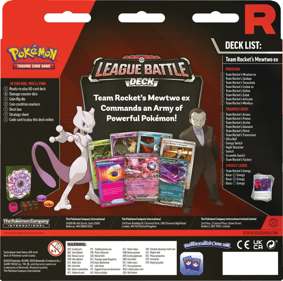 Team Rocket's Mewtwo ex League Battle Deck