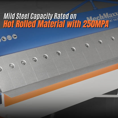 48" Manual Pan and Box Brake - 16 Gauge Mild Steel Capacity, 135° Bending Angle, 16 Precision Fingers, Durable Construction for Accurate Bends"