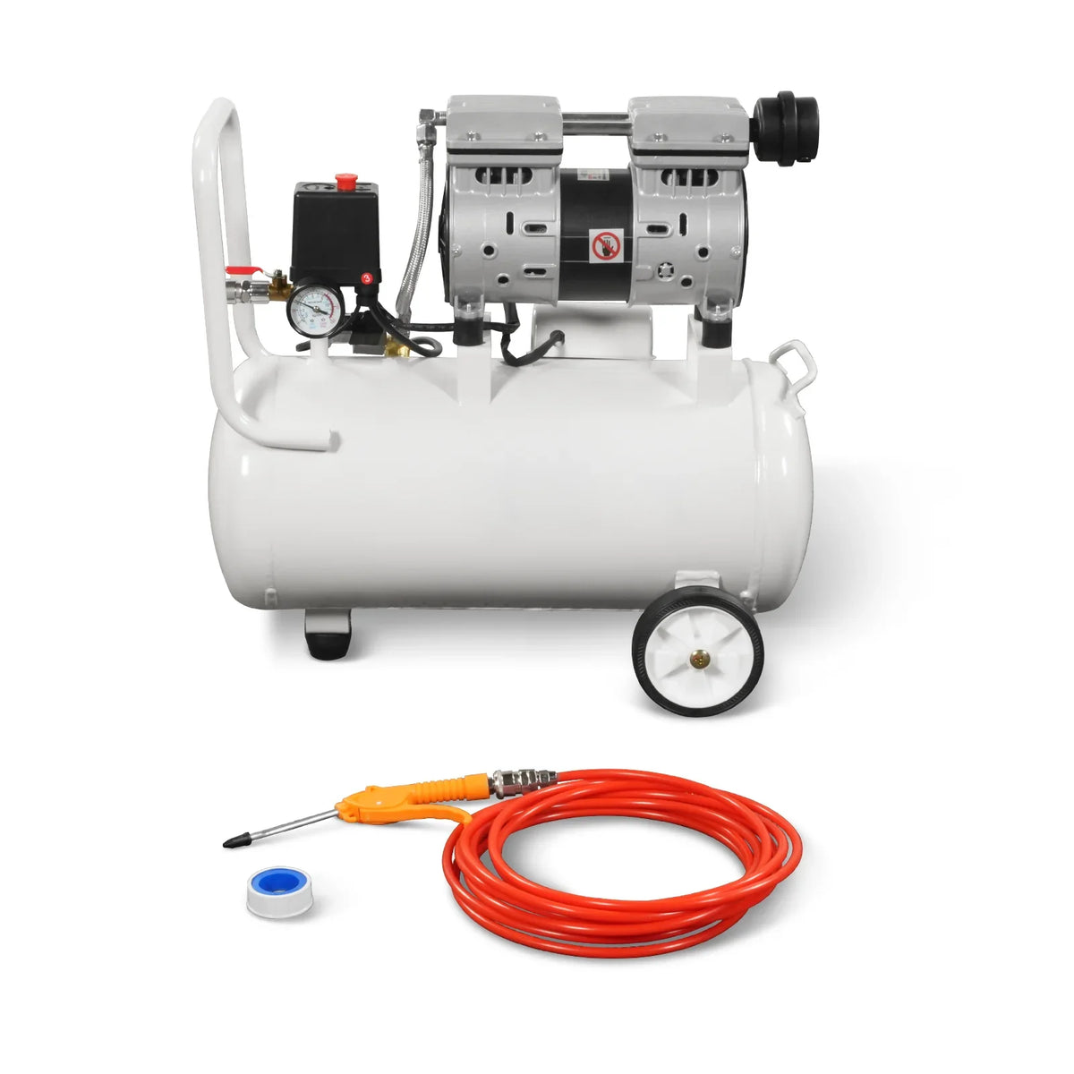 8 Gallon Air Compressor 600W 110V Oil-Free Quiet Electric Air Pump - 0.7MPa, 40L/min