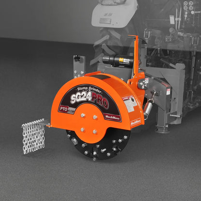 3-Point PTO Stump Grinder & Wood Chipper Bundle; SG24PRO; BX42S; Orange