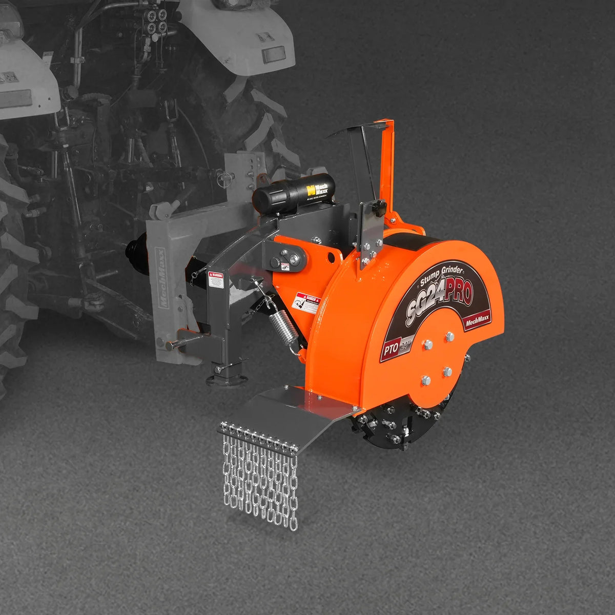 3-Point PTO Stump Grinder & Wood Chipper Bundle; SG24PRO; BX42S; Orange