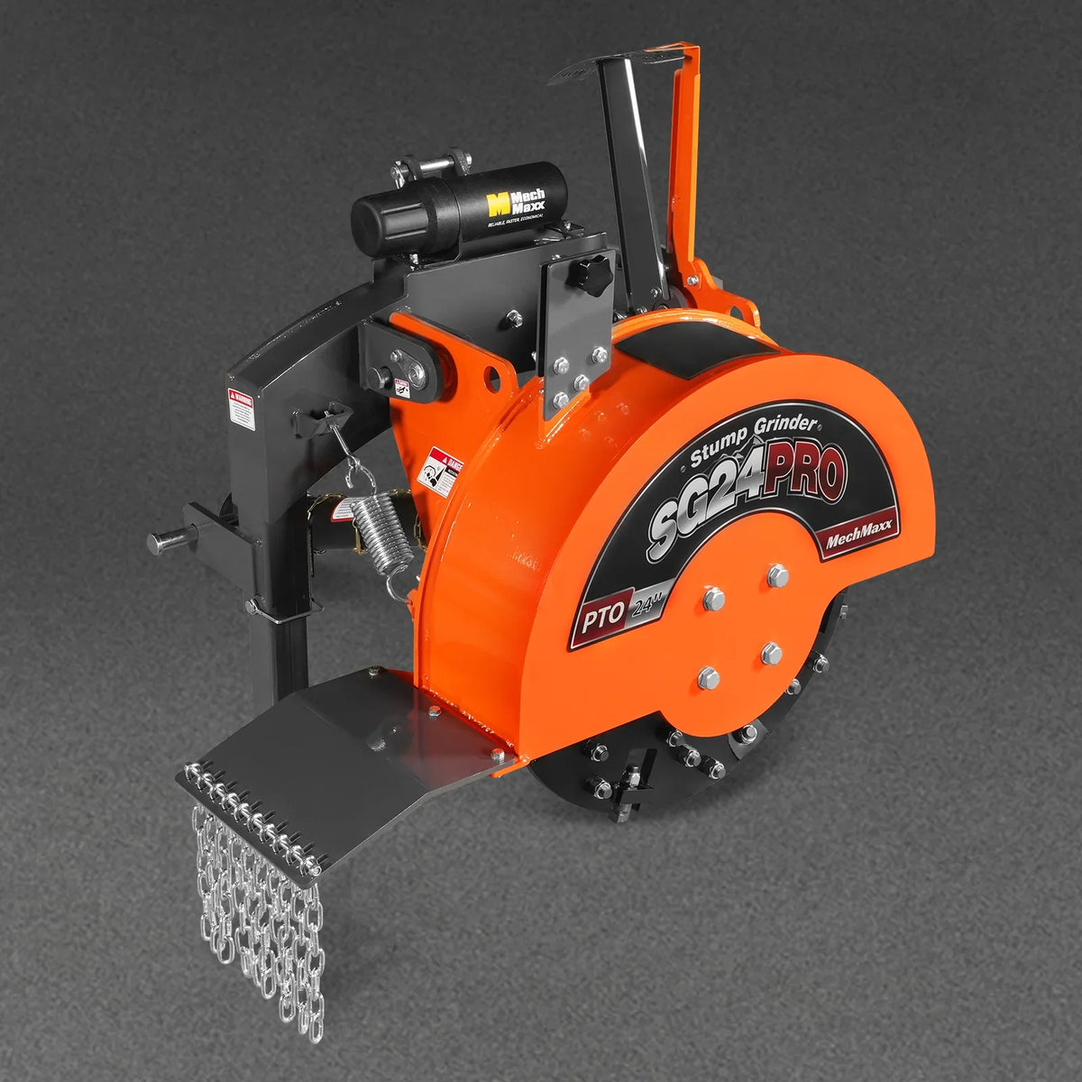 3-Point PTO Stump Grinder & Wood Chipper Bundle; SG24PRO; BX42S; Orange