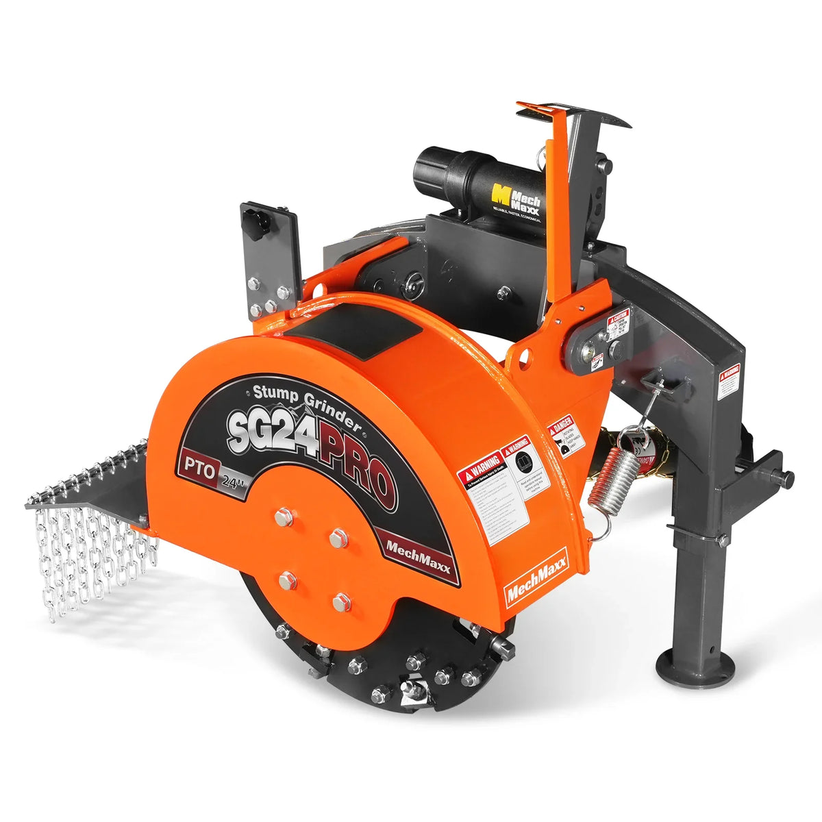 3-Point PTO Stump Grinder & Wood Chipper Bundle; SG24PRO; BX42S; Orange