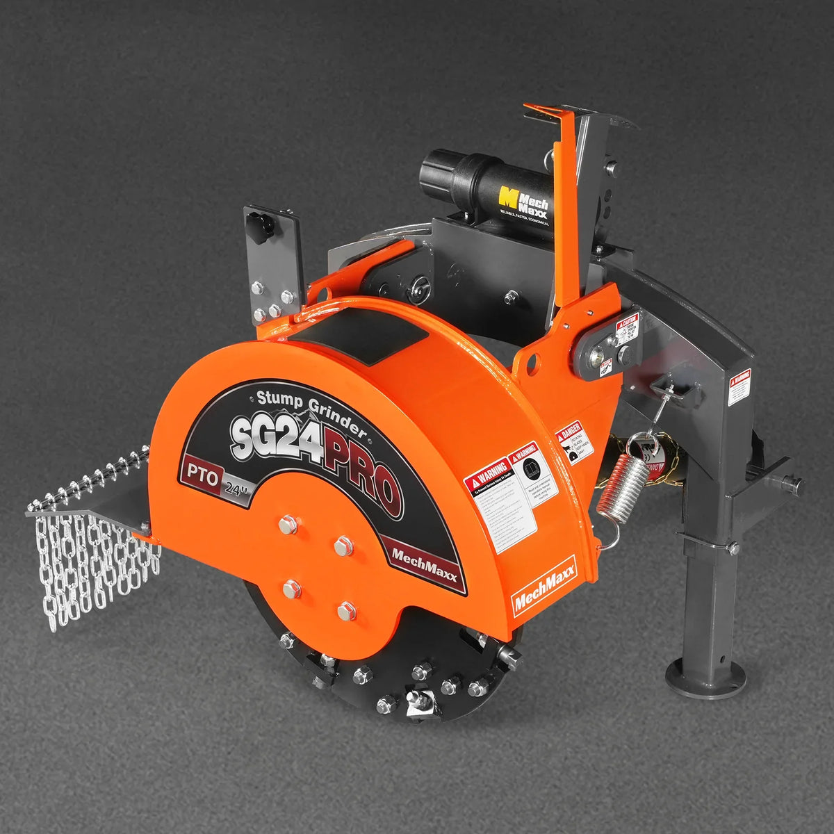 3-Point PTO Stump Grinder & Wood Chipper Bundle; SG24PRO; BX42S; Orange