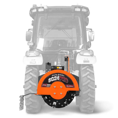 3-Point PTO Stump Grinder & Wood Chipper Bundle; SG24PRO; BX42S; Orange