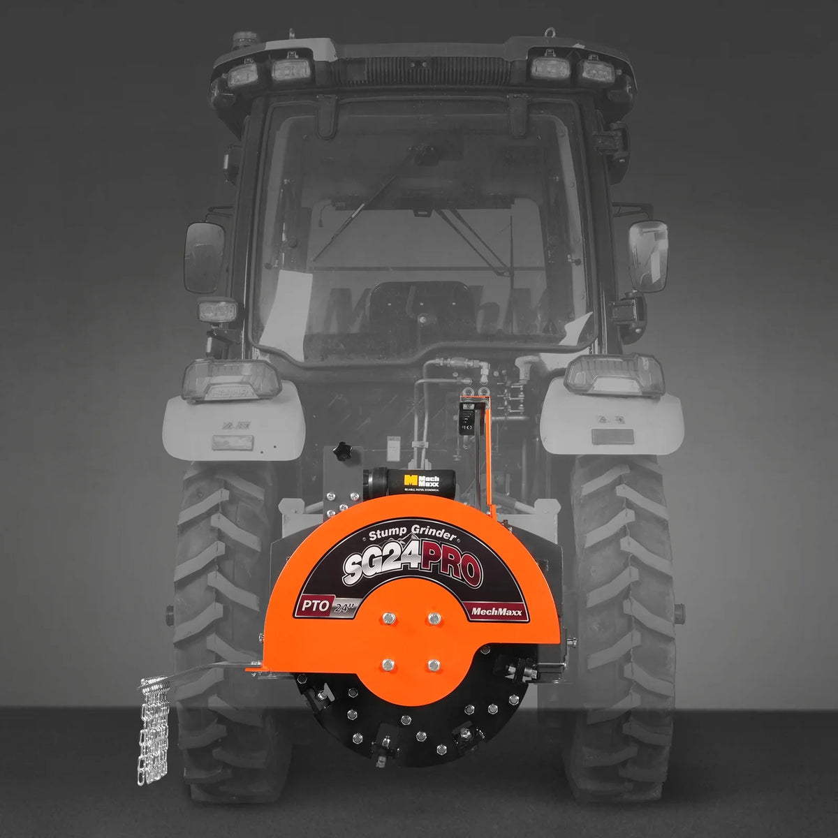 3-Point PTO Stump Grinder & Wood Chipper Bundle; SG24PRO; BX42S; Orange