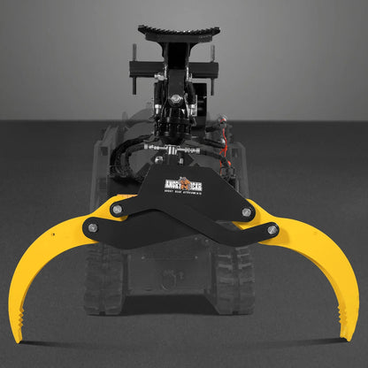 59" Multi-purpose Hydraulic Rotating Log Grapple For Mini Skid Steer, 1500lbs Lift Capacity, 360° Rotational Ability