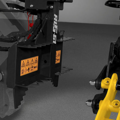 59" Multi-purpose Hydraulic Rotating Log Grapple For Mini Skid Steer, 1500lbs Lift Capacity, 360° Rotational Ability