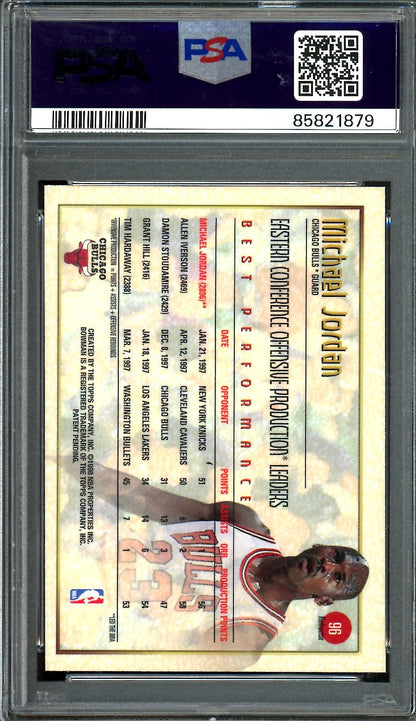 1997 Bowman's Best Michael Jordan Best Performance Refractor PSA 9 Bulls