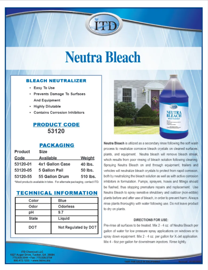 Neutra Bleach – Bleach Neutralizer + Plant Protector 1 Gallon