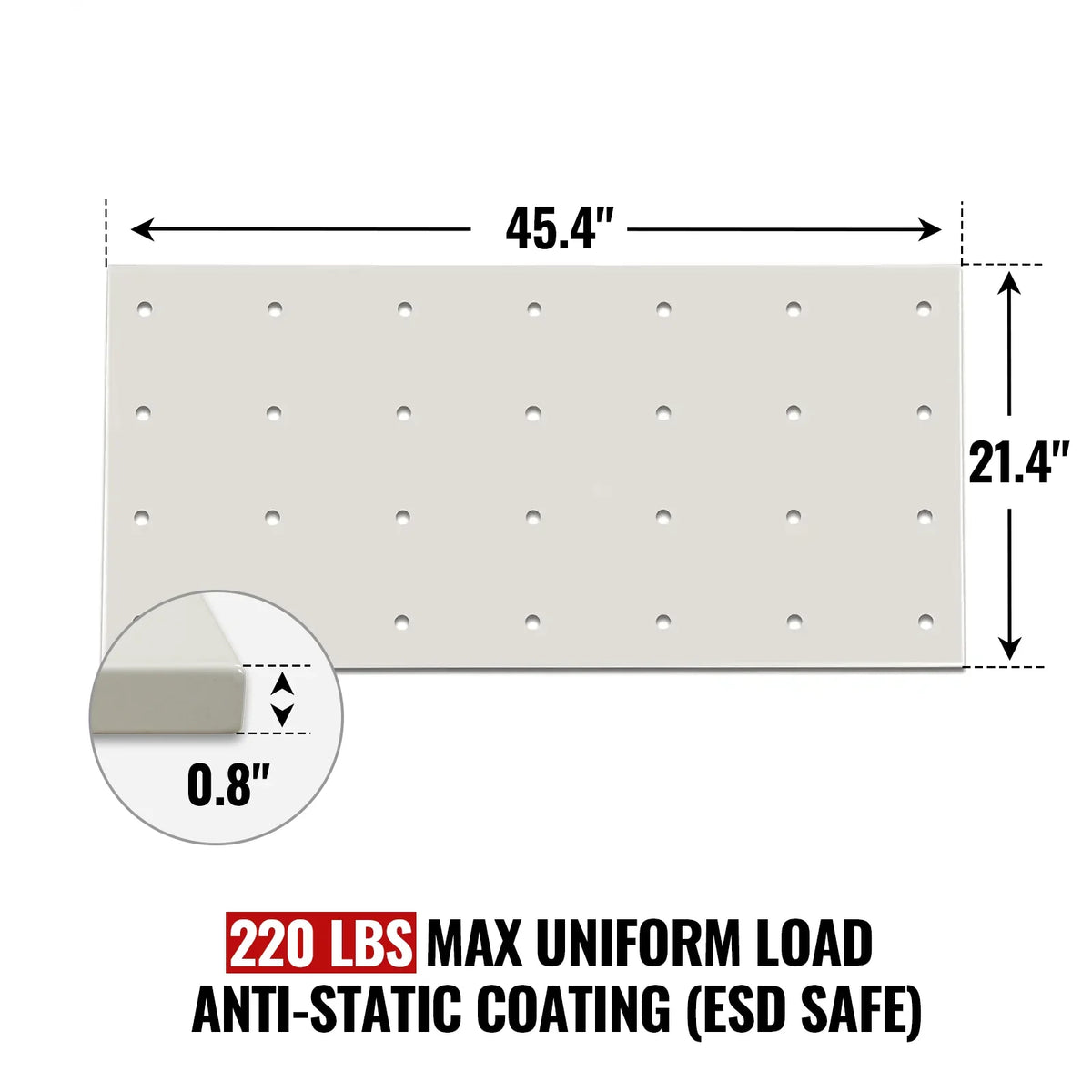 ( 1 Pack / 1 Pcs ) Shelf with 5 Pcs Clips, 1430L Cabinet, White (for SKU:203004W, 203008W, 203009W)