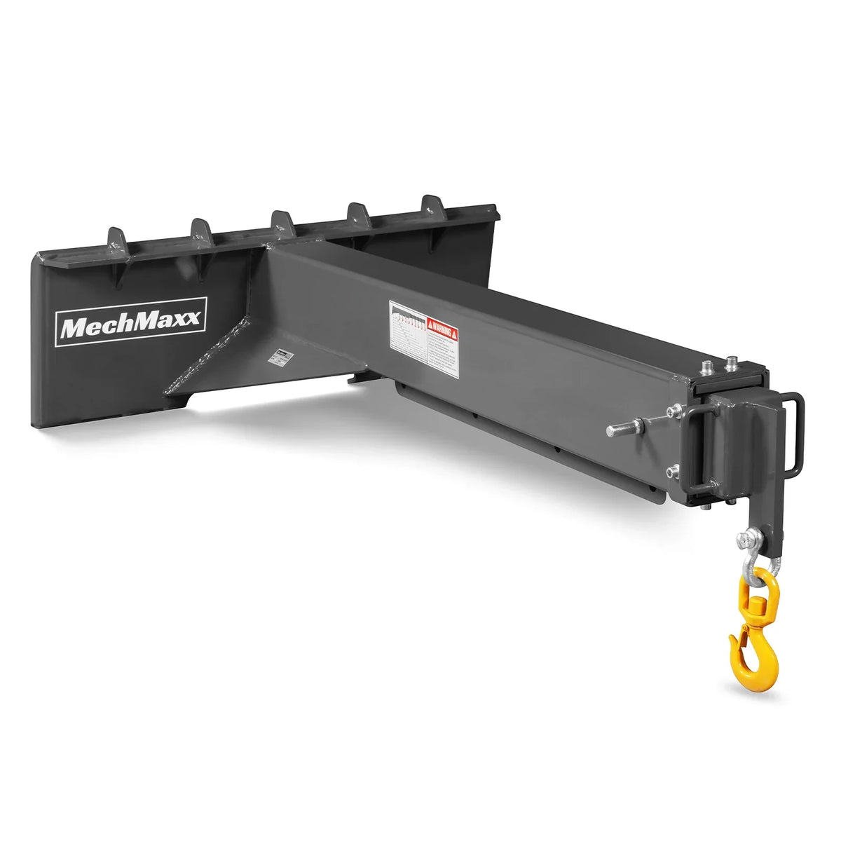 Adjustable Skid Steer Crane Jib Attachment, Manual Telescopic Manual Telescoping 6 FT - 10 FT, 5000 lbs Max Capacity, SSCJ50