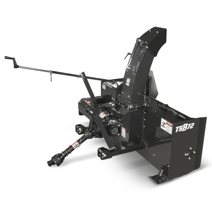 72" 3 Point PTO Snow Blower 24" Impeller Diameter 360° Snow Chute (PTO Shaft Included with Slip Clutch),  30-75 HP,  TSB72