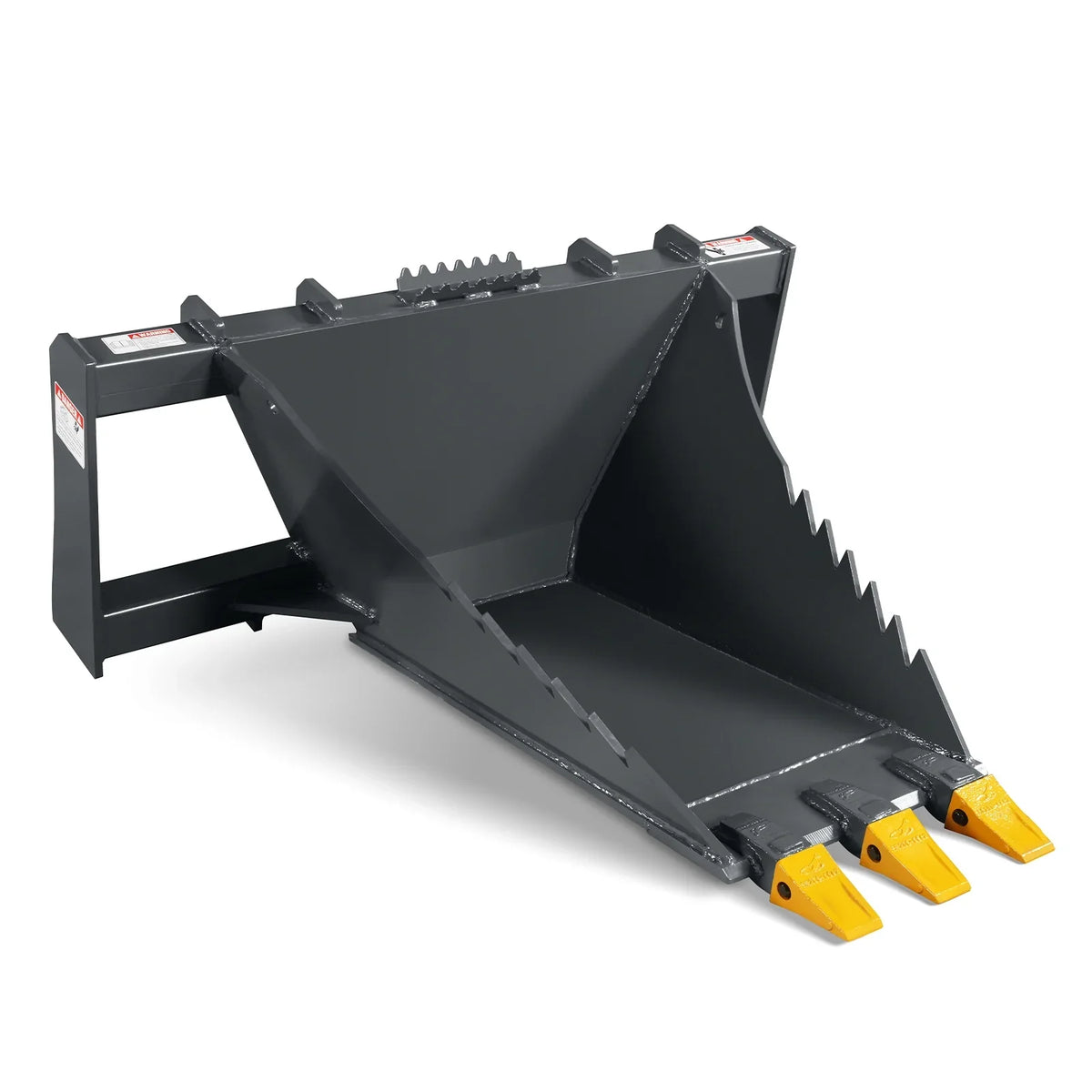 48" Skid Steer Stump Bucket Wrecker with Universal Quick Attach, Bolt-On Cutting Teeth, SBE53