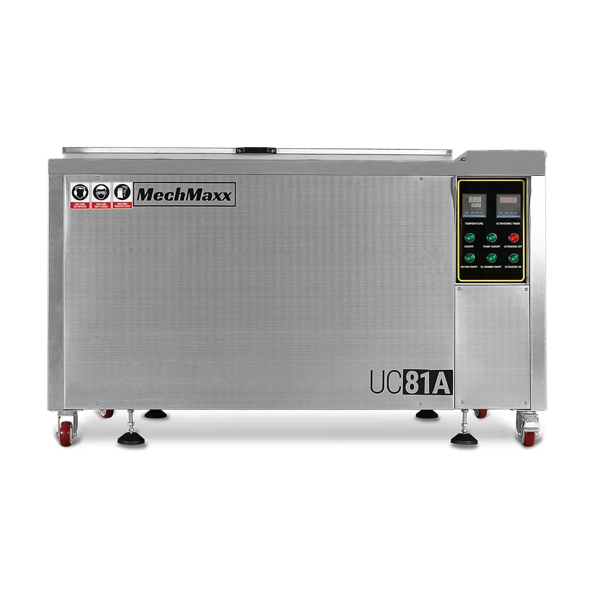 81 Gal / 308L Heavy Duty Industrial Ultrasonic Parts Washer, 28kHz 40 Transducers, Oil Skimmer, SS304 Tank, 10kW Heater, 208–240V 3 Phase Power