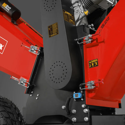 6 inch KOHLER E-Start 429cc 14HP Gas Powered 4 - Wheel Drum Wood Chipper with Taillight ,  B150