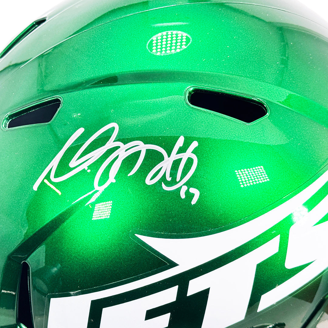 Davante Adams Signed New York Jets Speed Full-Size Replica Football Helmet (Beckett)