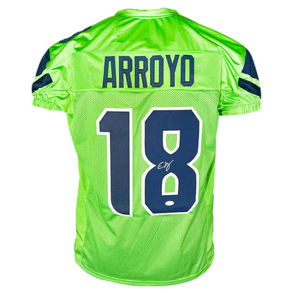 Elijah Arroyo Signed Seattle Green Game Style Football Jersey (JSA)